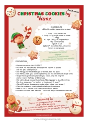 Colouring to customise Christmas Elves Children's Activities Treats, Sweets Biscuit Kitchen