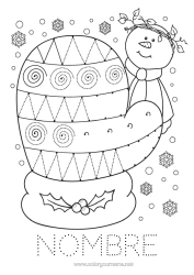 Dibujo libre Nieve Invierno Muñeco de nieve Actividades para niños Copos de nieve Mitone Dibujos fáciles para colorear Trazo y color