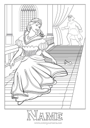 Colouring to customise Princess Cinderella