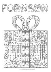 Gratis färgläggning Gåvor Komplexa målarbilder Zentangle
