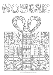 Dibujo libre Regalos Dibujos complejos para colorear Zentangle