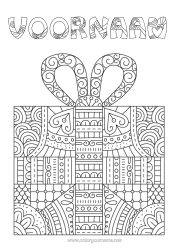 Gratis tekening Cadeaus Complex Kleurplaten Zentangle