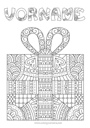 Kostenlose Malvorlage Geschenke Komplexe Ausmalbilder Zentangle