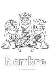 Colorear para personalizar Epifanía Reyes Magos
