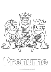 Pagină de colorat personalizată Epifania Magi
