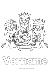 Malvorlage anpassen Epiphanie Heilige Drei Könige