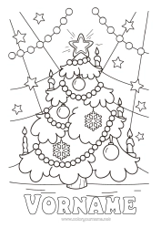 Kostenlose Malvorlage Weihnachtsbaum Weihnachtsdekoration Weihnachtsgirlande
