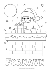 Farvelægningssiden tilpasning Gaver Julemanden Jul Pejs Nem Farvelægning