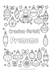 Desen liber de colorat Bola de Crăciun Decorațiuni de Crăciun 