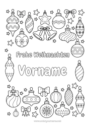 Malvorlage anpassen Weihnachtskugel Weihnachtsdekoration 