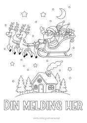 Fargeleggingssiden å tilpasse Julenissen Slede Julealver Brev Fra Rampete Nisser Fargelegging Av Nisser Avskjedsbrev, Farvel Nisse