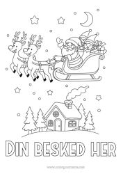 Farvelægningssiden tilpasning Julemanden Slæde Jule-Nisser Brev Fra Drillesyge Nisser Farvelægningsnisser Afskedsbrev, Farvel Lille Nisse