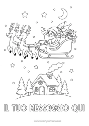 Colorare per personalizzare Babbo Natale Slitta Elfo di Natale Lettere di elfi scherzosi Pagine da colorare degli elfi Lettera di Partenza dell'Elf