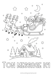 Dessin gratuit Père Noël Traîneau Lutins de Noël Lettres de lutins farceurs Coloriages lutins Lettre de départ, aurevoir lutin