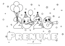 Pagină de colorat personalizată Baloane Sărbătoare 2026