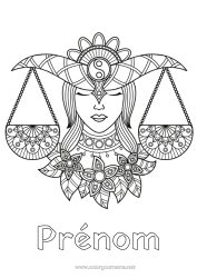 Dessin gratuit Zentangle Signe astrologique Signes du zodiaque