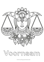 Kleurplaat aanpassen Zentangle Sterrenbeeld Sterrenbeelden