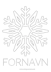 Fargeleggingssiden å tilpasse Snø Vinter Barnaktiviteter Snøfnugg Tegn Og Farglegg