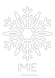 Kolorowanka do personalizacji Śnieg Zima Aktywności Dla Dzieci Płatki Śniegu Śledź I Koloruj