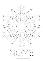 Colorare per personalizzare Neve Inverno Attività Per Bambini Fiocchi Di Neve Traccia E Colora