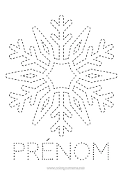 Coloriage à personnaliser Neige Hiver Activités Enfants Flocons De Neige Trace Et Colorie