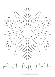 Pagină de colorat personalizată Zăpadă Iarna Activități Pentru Copii Fulgi De Zăpadă Urmează Și Colorează