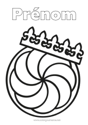 Coloriage à personnaliser Couronne Épiphanie Coloriages faciles Galette des rois