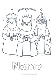 Colouring to customise Epiphany Wise Men