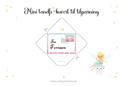 Gratis tegning Mælketand Tandfe Dyr Tandfeens Brev Kuvert Trykt kuvert