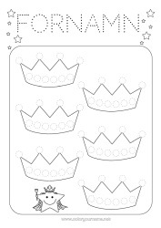 Färgläggningssida att anpassa Barnaktiviteter Krona Epifania Lätta Målarbilder Rita Och Färglägg Kungen Av Tårtor
