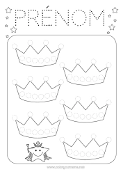 Coloriage gratuit Activités enfants Couronne Épiphanie Coloriages faciles Trace et colorie Galette des rois