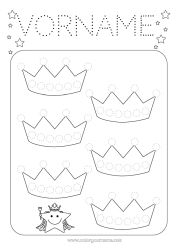 Malvorlage anpassen Kinderaktivitäten Krone Epiphanie Einfache Ausmalbilder Spur und Male Dreikönigskuchen