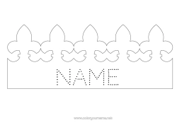 Coloring to customize Crown Epiphany Easy coloring pages King cake