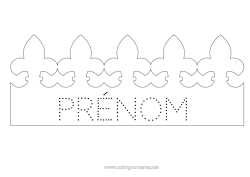 Coloriage à personnaliser Couronne Épiphanie Coloriages Faciles Galette Des Rois