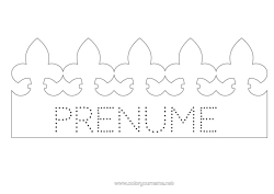 Pagină de colorat gratuită Coroană Epifania Desene de colorat ușoare Pâine regală