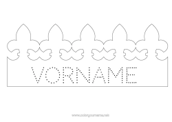 Malvorlage anpassen Krone Epiphanie Einfache Ausmalbilder Dreikönigskuchen