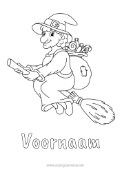 Gratis kleurplaat Heks Driekoningen Befana