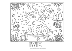 Rysunek za darmo Koń Aktywności dla dzieci Zwierzęta gospodarskie Liczby do Połączenia 2026