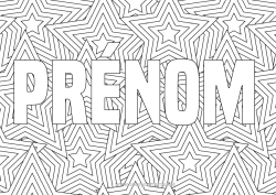 Coloriage à personnaliser Étoiles Zentangle Fond décoratif