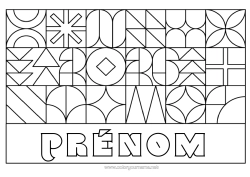 Coloriage à personnaliser Formes géométriques 2026