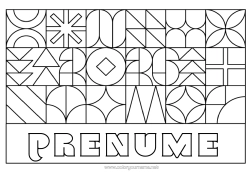 Desen liber de colorat Forme geometrice 2026