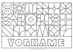 Malvorlage anpassen Geometrische Formen 2026
