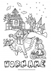 Kostenlose Zeichnung Vampir Kürbis Halloween