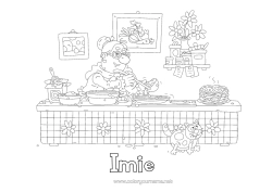 Rysunek za darmo Babcia Święto Naleśników Naleśniki Kuchnia