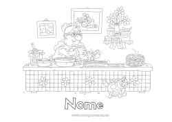 Colorare per personalizzare Nonna Candelora Crepes Cucina
