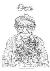 Kostenlose Malvorlage Blumen Opa Gänseblümchen Komplexe Ausmalbilder Blumenstrauß