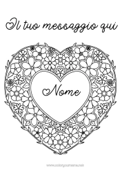 Disegno gratuito Fiori Cuore Grande cuore