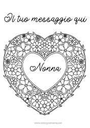 Colorazione gratuita Fiori Cuore Grande cuore