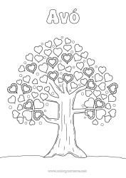 Desenho grátis Coração Eu te amo Árvore