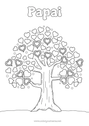 Desenho grátis Coração Eu te amo Árvore